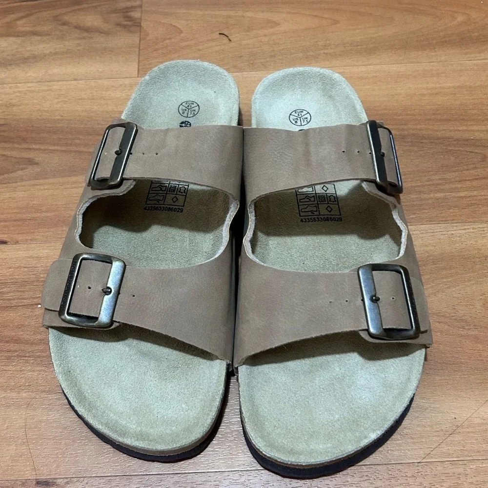 Natural Walk Tan‎ Double Strap Sandals